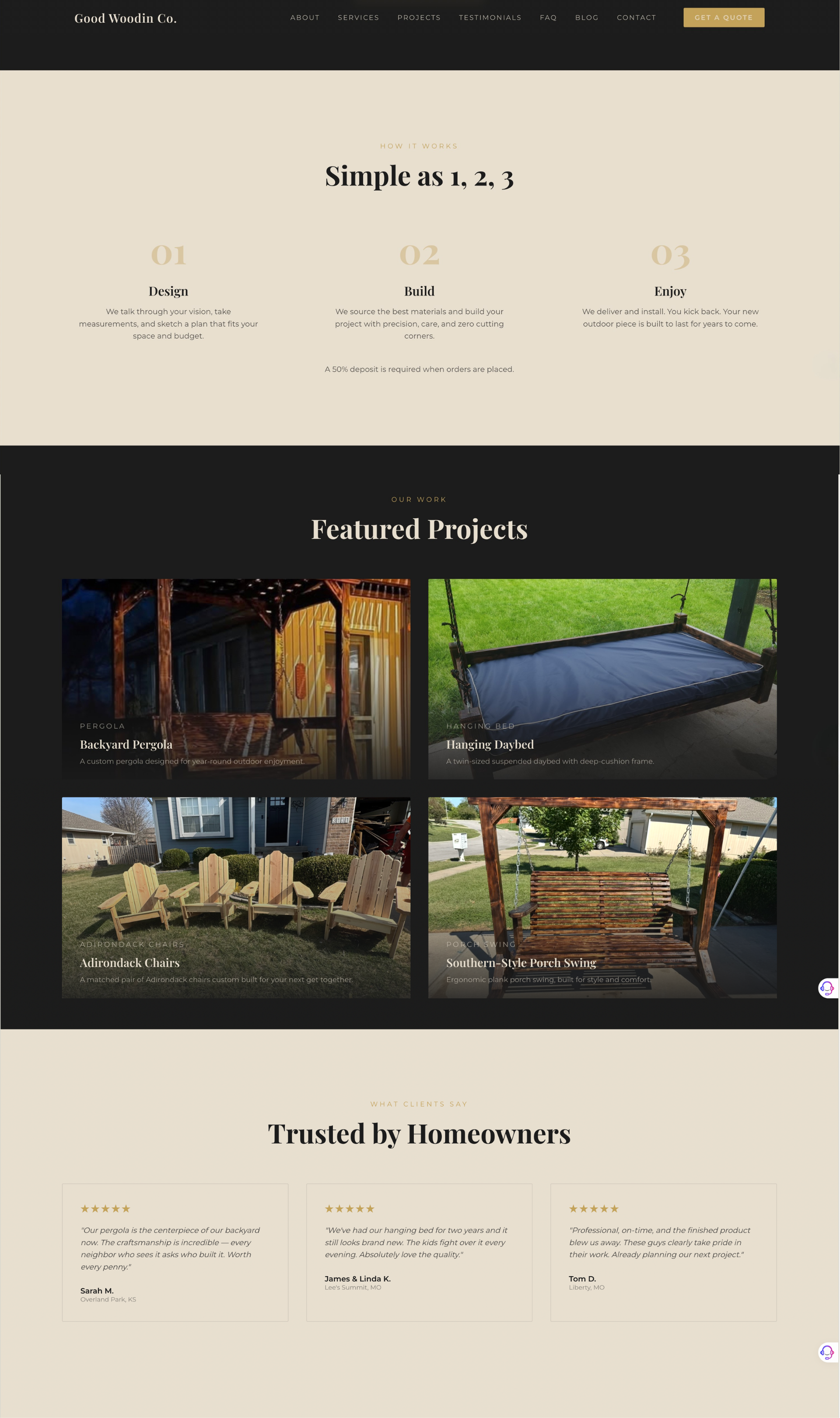 Good Woodin Co — Proof Over Promises